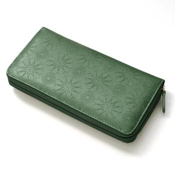 長財布 MOMO 牛革型押しラウンドファスナー長財布 AN 3169 3色展開 背面ポケット付きレディース長財布 送料無料-8