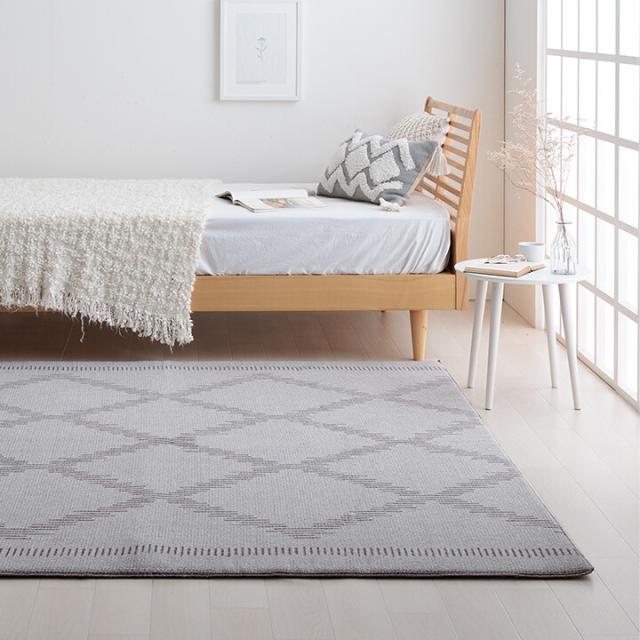 ラグ カーペット 約90×185cm ベニワレン柄 シンプル 撥水 手洗い ボリュームラグ ホットカーペット対応 ミエル 送料無料-13