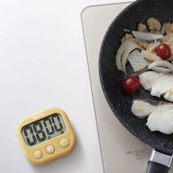 デジタルタイマー抗菌でか見えタイマーマスタードイエロー 3個セット 送料無料 即日発送-6