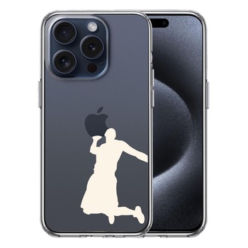 iPhone15Pro ケース クリア バスケット ダンクシュート2 白 スマホケース 側面ソフト 背面ハード ハイブリッド 送料無料-0