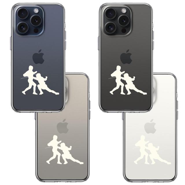 iPhone15Pro ケース クリア フェンシング ホワイト スマホケース 側面ソフト 背面ハード ハイブリッド  送料無料-1