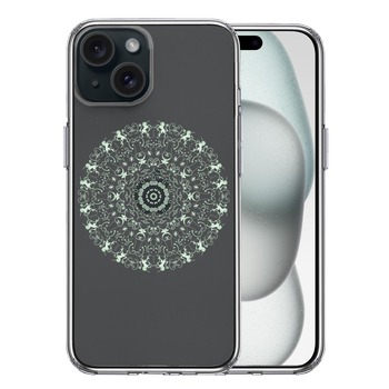 iPhone15 ケース クリア 曼荼羅 模様 スマホケース 側面ソフト 背面ハード ハイブリッド  送料無料-0
