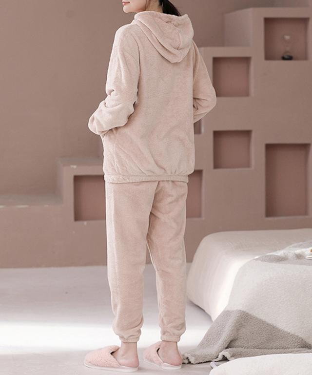 ルームウェア フリース パジャマ セット 送料無料 即日発送-9