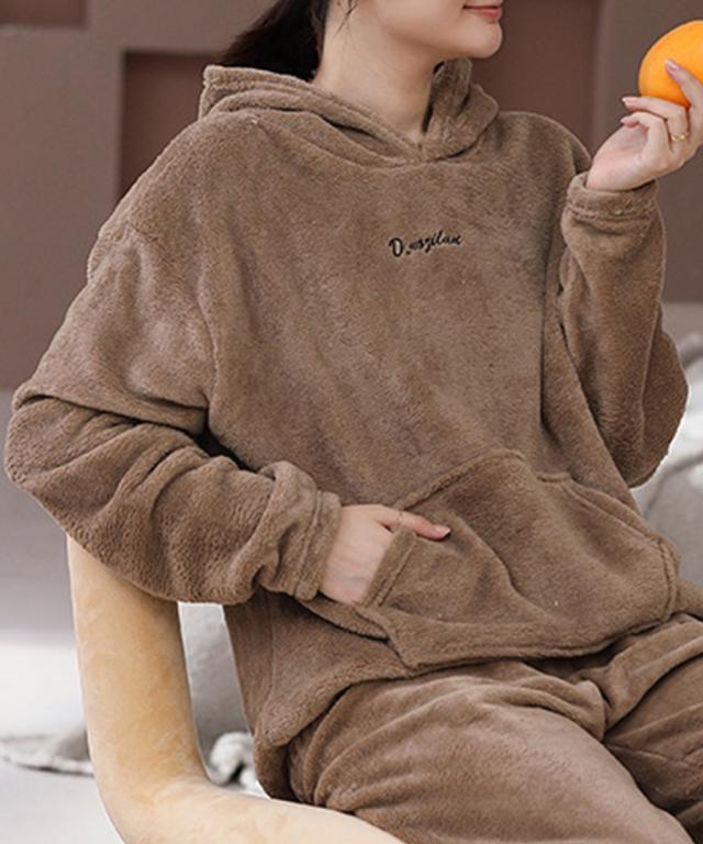 ルームウェア フリース パジャマ セット 送料無料 即日発送-4