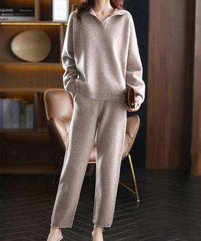 セットアップニット レディース 秋冬 送料無料 即日発送-5