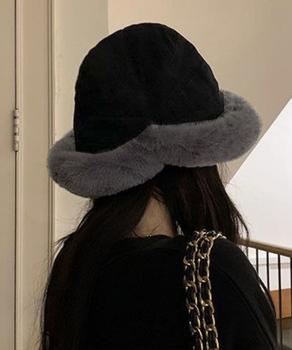 バケットハット レディース ファー帽子冬 送料無料 即日発送-3