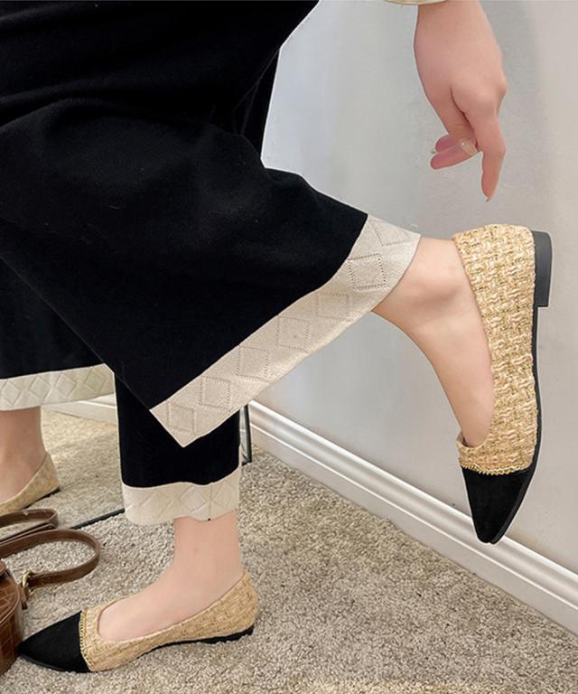 スエードパンプス ツイード風パンプス 送料無料 即日発送-9