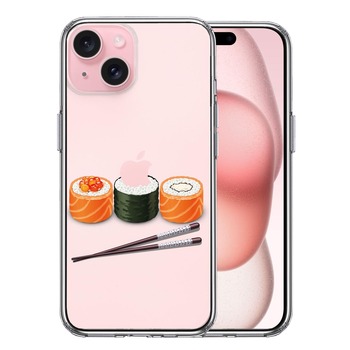 iPhone15 ケース クリア 巻きずし 巻寿司 スマホケース 側面ソフト 背面ハード ハイブリッド  送料無料-0