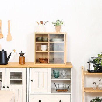 ミニ食器棚 幅43cm 送料無料-5