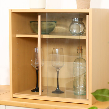 ミニ食器棚 幅43cm 送料無料-6