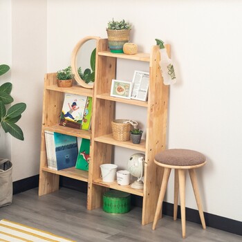 スツール もこもこ生地のラバーウッド無垢材 組立家具 NATURAL SIGNATURE ラウンドスツール 送料無料-10