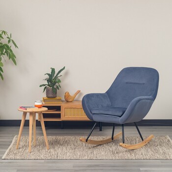 スツール もこもこ生地のラバーウッド無垢材 組立家具 NATURAL SIGNATURE ラウンドスツール 送料無料-1