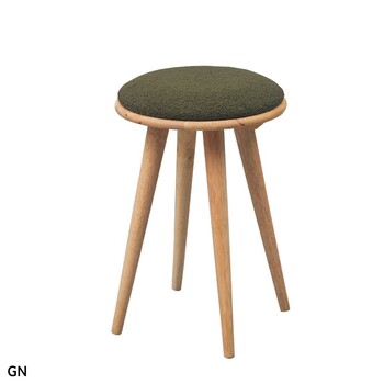スツール もこもこ生地のラバーウッド無垢材 組立家具 NATURAL SIGNATURE ラウンドスツール 送料無料-5