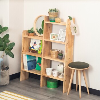 スツール もこもこ生地のラバーウッド無垢材 組立家具 NATURAL SIGNATURE ラウンドスツール 送料無料-7