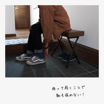 ベンチ　抜け感のあるお洒落な折りたたみ式の玄関ベンチ。 ILC 3570 Folding Bench eld 送料無料 即日発送-1