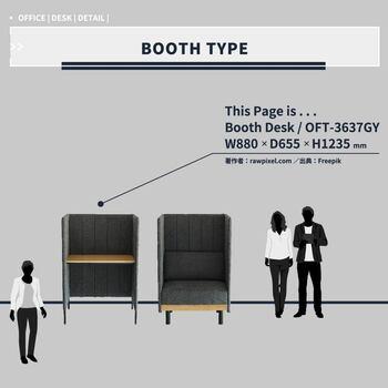 ブースタイプのデスク Booth Desk 送料無料 即日発送-1