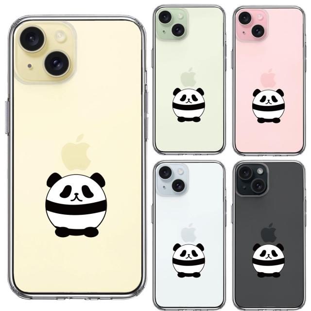 iPhone15Plus ケース クリア ボール パンダ スマホケース 側面ソフト 背面ハード ハイブリッド 送料無料-1