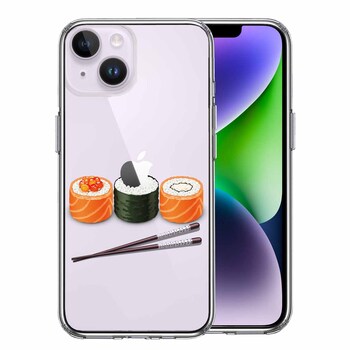 iPhone14Plus ケース クリア 巻きずし 巻寿司 スマホケース 側面ソフト 背面ハード ハイブリッド 送料無料-0