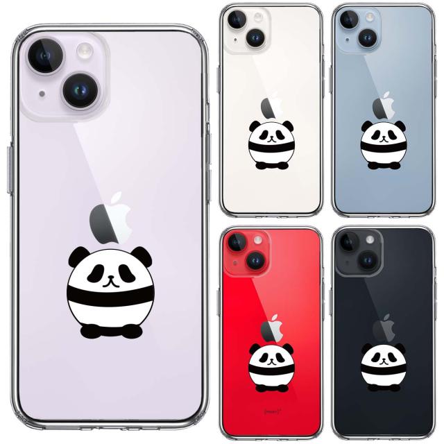 iPhone14Plus ケース クリア ボール パンダ スマホケース 側面ソフト 背面ハード ハイブリッド  送料無料-1