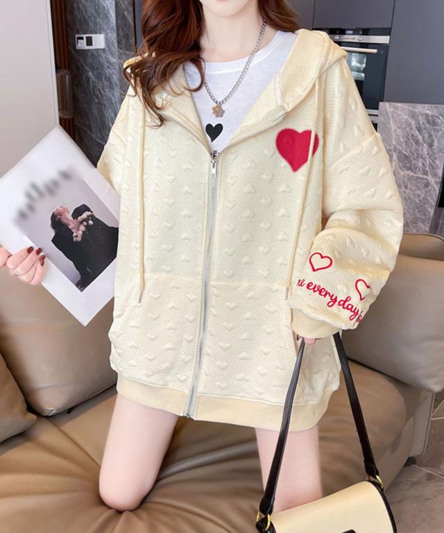 ジップパーカーレディース 春秋スウェット 送料無料 即日発送-9