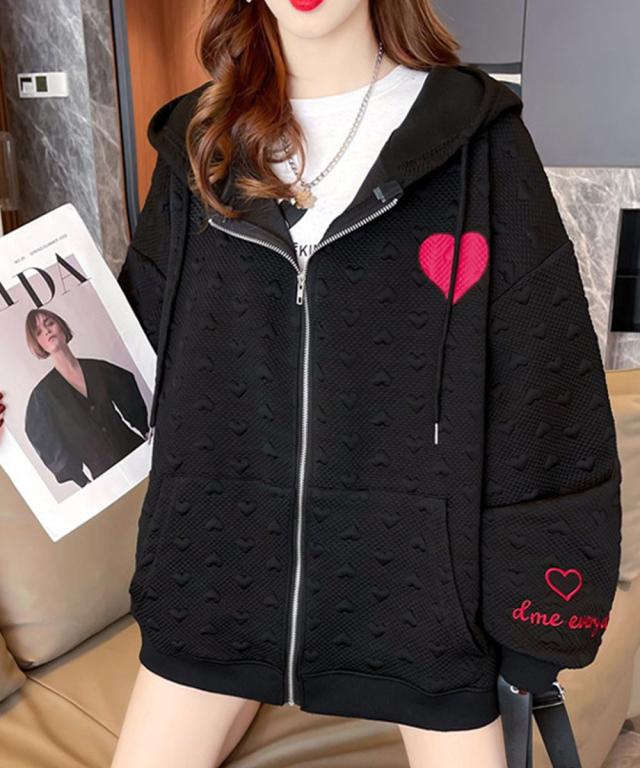 ジップパーカーレディース 春秋スウェット 送料無料 即日発送-4