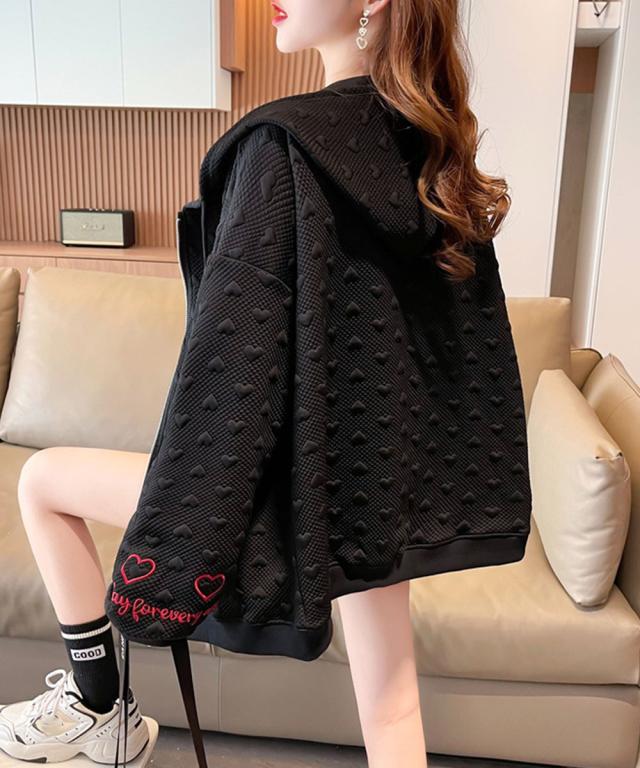 ジップパーカーレディース 春秋スウェット 送料無料 即日発送-5