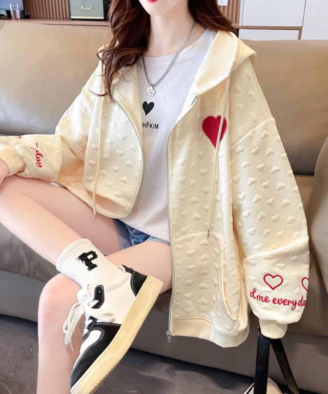 ジップパーカーレディース 春秋スウェット 送料無料 即日発送-8