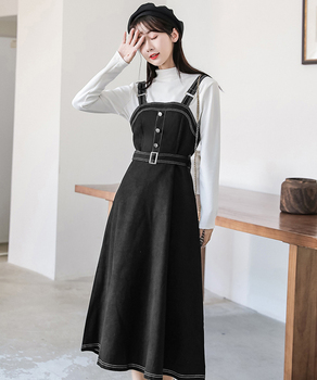 ジャンパースカート サロペットワンピース 送料無料 即日発送-0