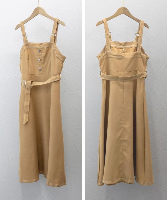 ジャンパースカート サロペットワンピース 送料無料 即日発送-2