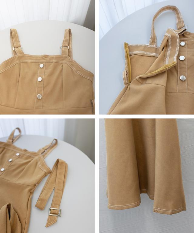 ジャンパースカート サロペットワンピース 送料無料 即日発送-3