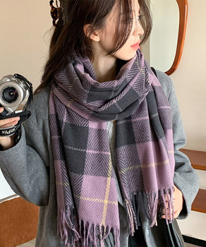 ストール 大判 マフラー チェック柄 送料無料 即日発送-0