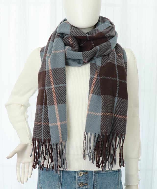 ストール 大判 マフラー チェック柄 送料無料 即日発送-4
