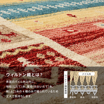 ラグ ウィルトン織ラグ 約160×225cm トルコ製 RAKKAS ラッカス グレイズ 送料無料-3