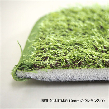 ラグ ふっくら贅沢な芝生風ラグ 直径約150cm ウレタン入り 滑りにくい加工 正方形 長方形 円形 シーヴァ 送料無料-13