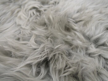 ムートンクッション 長毛 厚手 M 511 F グレー 約38×120cm 送料無料-1