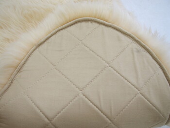 ムートンフリース 約60×90cm 長毛 厚手 M 511 F ベージュ 送料無料-7