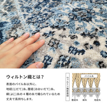 玄関マット 約60×90cm ウィルトン織 トルコ製 RAKKAS ラッカス ジャルダン 送料無料-10