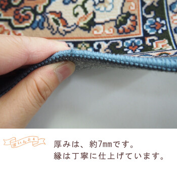 玄関マット 約60×90cm 洗濯機OK 滑り止め 撥水加工付き ターコイズ 送料無料-4