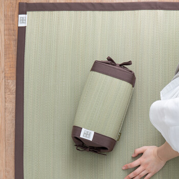 国産 い草 小枕 高さ調整できる 吉備 ブラウン 約24X11X11cm 送料無料-3