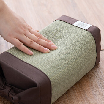 国産 い草 小枕 高さ調整できる 吉備 ブラウン 約24X11X11cm 送料無料-4