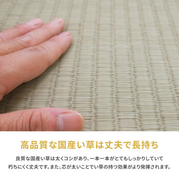 い草 純国産上敷き 本間6畳 引目織 琥珀 こはく 送料無料-3