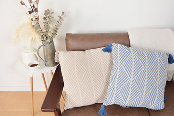 背当てクッション インド綿100% クラック ネイビー 送料無料-5