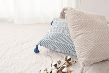 背当てクッション インド綿100% クラック ネイビー 送料無料-6