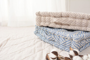 クッキークッション 持ち手付き インド綿100% クラック ネイビー 約42×42×10cm 送料無料-6