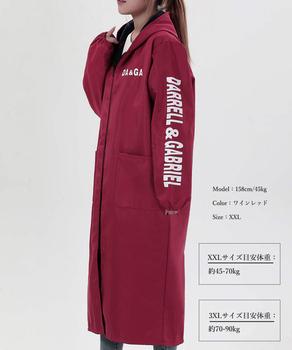 フード付きスモック エプロンコート割烹着 送料無料 即日発送-7