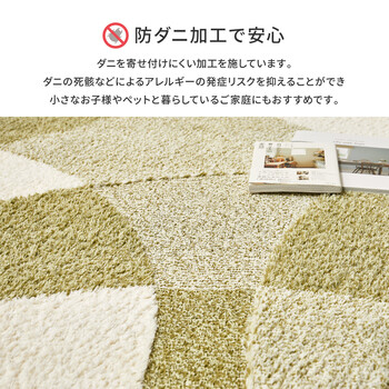ラグ タフトラグ 約190×240cm 防ダニ 抗菌 抗ウイルス アレル物質低減 消臭 日本製 ジャスト 2カラー 3サイズ 送料無料-4