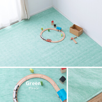 カーペット 敷き詰めカーペット 江戸間6帖 パステルカラーでかわいいタフト 抗菌 日本製 ファーレ 4カラー＆江戸間 送料無料-8