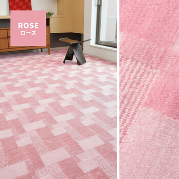 カーペット 敷き詰めカーペット 江戸間8帖 レトロ可愛いタフト 抗菌 日本製 バール 5カラー&江戸間 送料無料-11