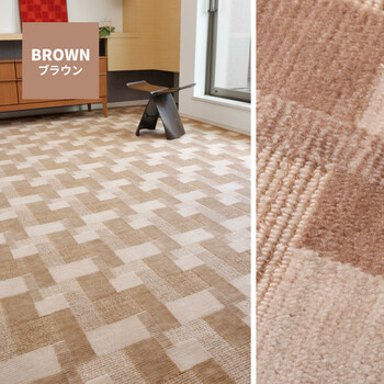 カーペット 敷き詰めカーペット 江戸間8帖 レトロ可愛いタフト 抗菌 日本製 バール 5カラー&江戸間 送料無料-8