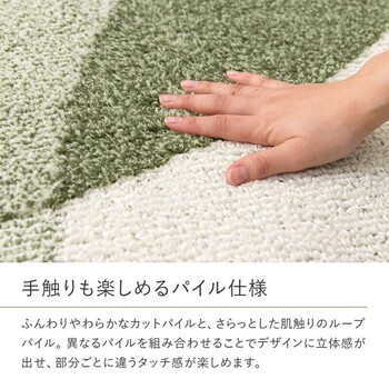 ラグ タフトラグ 約190×190cm 防ダニ 抗菌 抗ウイルス アレル物質低減 消臭 日本製 ジャスト 2カラー 3サイズ 送料無料-3